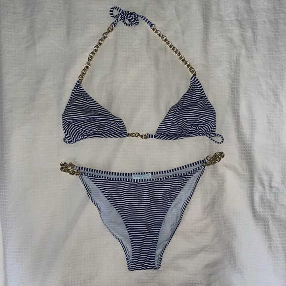 Elizabeth Hurley Other - Striped Elizabeth Hurley Bikini